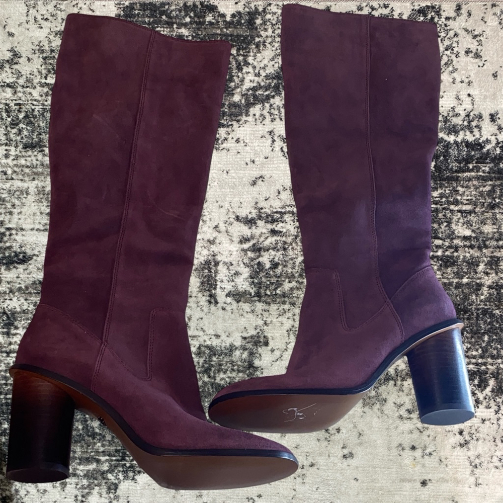COACH authenticated Ombre Suede Tall Knee High Boots, Size 9 - Picture 6 of 8